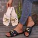 New Summer Soft Bottom Casual Black Wear Lazy Flat Sandals_vogvips.com