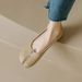 French Single Shoes Women's Flat-soled Shallow-mouth Horseshoe Shoes Fashion One-pedal Soft-soled Pig's Trotters Split-toe Shoes_vogvips.com