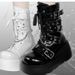 Demonia Thick-soled 2025 New Model With Rivet Pendants, Short-cut Martin For Women, European And American Dark Punk_vogvips.com
