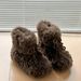 Super Cute Non-Slip Thick-Soled Furry Snow For Women Winter 2025 New White Fleece-Lined Short Boots Thickened Warm_vogvips.com
