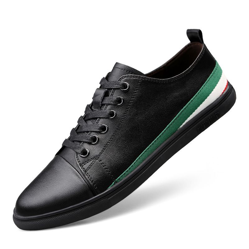 Men's Shoes Breathable Casual Shoes Board Shoes Driving Leather Shoes Men's White Shoes Tide_vogvips.com