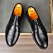 Men's Business Formal Leather Shoes Spring Autumn British Style Lace-Up Casual Wedge Heel Wholesale_vogvips.com