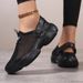 New Summer Hollow Mesh Breathable Casual Women Thin Sports For One Foot, Buzz Hoof Soft Sole Women's Shoes Outdo_vogvips.com