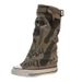 Women's Shoes Boots Women's Retro Flat Graffiti Mid Calf Boots Sexyy Large Size Fashion Pile Boots_vogvips.com