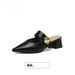 French-style Pointed-toe Chunky Heel Slippers For Women, 2026 Summer New Model, Simple, Comfortable, Breathable Sandals,_vogvips.com