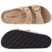 Evshine Leather Footed Clogs Sandals For Women Fashion Flat Mul Slippers With Arch Support Men Double Buckle Cork_vogvips.com