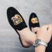 Designer Slippers Mens Fur Mules Coiffeur Summer Genuine Leather Brand Loafers Luxury Slipper Men Half Shoes For Man_vogvips.com