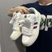 New Unique Casual Men's And Women's Sneakers Trendy Korean Style Street Style Retro Color Block Design For Students_vogvips.com