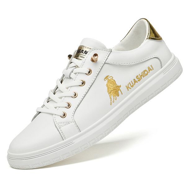 Blue Board Shoes Men's Shoes Breathable Little White Shoes Men's Flat Bottom Rest Color Matching Sports Elastic Band Men's Shoes_vogvips.com