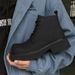 Men's Martin Boots Medium Leather Boots Black Tooling Chelsea Men's Boots_vogvips.com