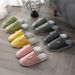 Women's Autumn And Winter, Indoor Home Use, Maternity Warm Slippers, Couples' Waterproof PU Leather Cotton Slippers For_vogvips.com