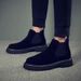 Martin Boots Men's Shoes Chelsea Tooling Shoes Men's Short Boots Fleece High-top Shoes Flip Leather Shoes_vogvips.com