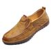 TerraStride 2025 Spring New Men's Casual Leather Slip-On Loafers Hand-Stitched Cowhide Driving Shoes_vogvips.com