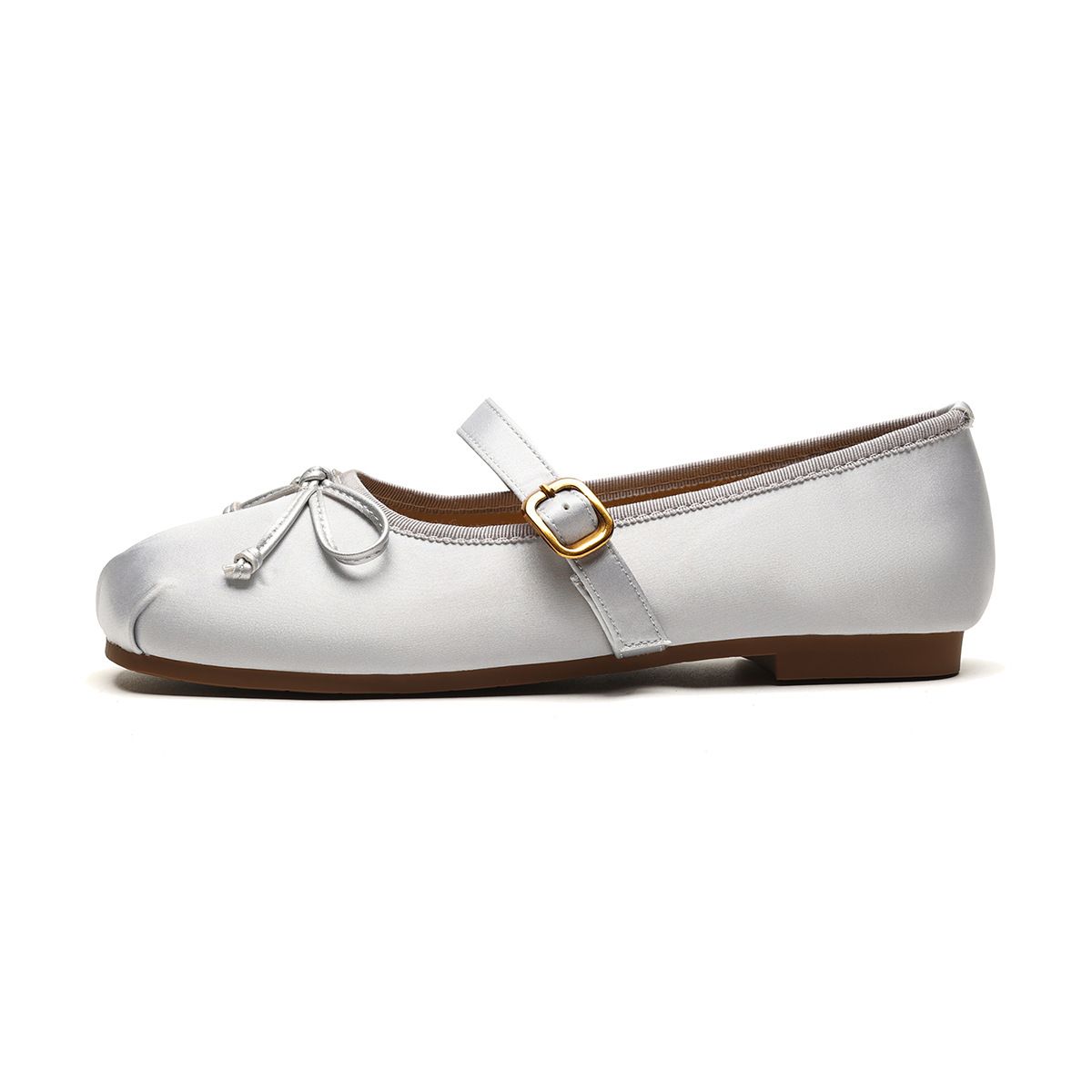 Round Head Ballet Shoes Woman With Light Mouth Bow French Fairy Style Single Shoes Woman_vogvips.com