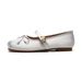 Round Head Ballet Shoes Woman With Light Mouth Bow French Fairy Style Single Shoes Woman_vogvips.com