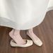 French Single Shoes Women's One-pedal Flat Shoes Women's Retro Square Head Shallow Mouth Commuting Doudou Shoes_vogvips.com