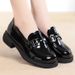 2025 Spring And Autumn British Style New Leather Soft Sole Casual Comfortable Chunky Heel Middle-aged Mom Loafers_vogvips.com