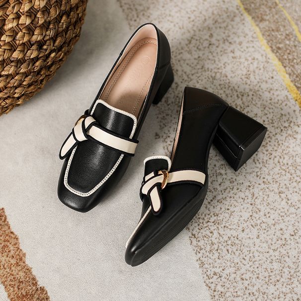Xinhui Xin Slip-On Lazy For Women 2025 Soft Flat Bowknot Loafers British Style Small Leather Shoes_vogvips.com