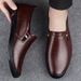 Men's Casual Leather Shoes Casual Shoes Soft-soled Lazy Beanie Shoes Men's Dad Shoes_vogvips.com