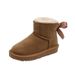 Winter New Children's Snow Boots Boys Girls Genuine Leather Warm Non-Slip Fashion Cowhide Shoes For Toddlers And Kids_vogvips.com