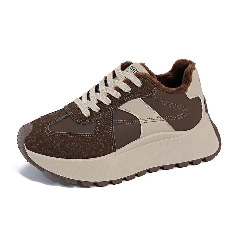 Fleece Dad Shoes Women's Sports Forrest Gump Shoes Casual Shoes Platform Height Increase_vogvips.com