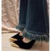 Elegant Black Suede Metal Stiletto Heels For Women - Pointed Toe Dress Pumps With High Heel For Party & Office_vogvips.com