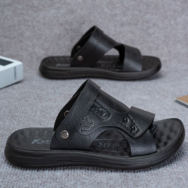 Men's Casual Summer Sandals, Waterproof And Anti-Slip, Soft-Soled Driving Beach Shoes, Dual-Purpose Men's Flip-Flops_vogvips.com