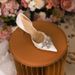 In Stock Z-61 High Heels Simple Summer New Style Closed Thin Heel Rhinestone Cross-Border Pointed Toe Large Size Hollow_vogvips.com
