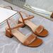 Cross-border Simple And Elegant Sandals For Outdoor Wear, Large Size With Chunky Heels, Single Strap Buckle, Versatile_vogvips.com