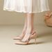 Pointed Toe Rhinestone Sandals For Women, Backless 2025 New Summer Style, Stunning Thin Heel High Heels, French Light_vogvips.com