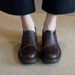 Sheepskin Round Toe Thick Sole Studded Slip On Deep Mouth Women S Autumn New Mid Heel Loafers_vogvips.com