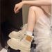 Martin Short For Women 2025 Autumn Winter New Thick Sole Height Increaing Non-Slip Suede Britih Style Yellow Work_vogvips.com