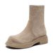 Size Options For 32-40 Martin Short Suede Women 2023 Autumn Winter Slimming Long Sock Boots_vogvips.com