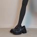 Soft Leather Version Of Platform Muffin Lazy One-pedal Loafers Women's British Small Leather Shoes Single Shoes_vogvips.com