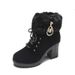 Women's Snow Size 35-42 2024 Autumn Winter Thick Short Boots Side Zipper Fashion Ultra High Heel_vogvips.com