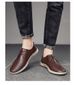 Large Size Rubber Non-slip Sole Men's Casual Leather Shoes Lace-up Round Head Work Men's Shoes_vogvips.com