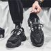 Euro Step Summer Breathable Mesh Versatile Sports Casual Running Thick Sole Tire Dad Style Men's Trendy Shoes_vogvips.com
