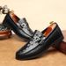 2025 New Trend Genuine Crocodile Pattern Loafers British Style Cowhide Business Formal Casual Men's Leather Shoes_vogvips.com