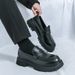 Suitable For All Seasons 2025 Spring/Summer New Casual Men's Thick Heel Slip-On Large Size Loafers Fashion Versatile Comfortable Simple Leather_vogvips.com