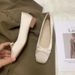 Wrinkle Design Shallow Mouth Square Head Summer 2025 New Soft Leather French Grandma For Women, Single Shoes_vogvips.com