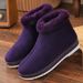 Old-fashioned Cotton Winter Women's With Fleece Lining Thickened Anti-slip Indoor Warm For Elderly Women Handmade Dad's_vogvips.com