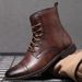 Handcrafted Genuine Leather Men's Boots - Comfortable Winter Casual Shoes With Rubber Sole, Breathable & Durable (Black, Brown, Tan Sizes 38-48)_vogvips.com