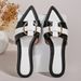 Women's Shoes Hot Selling Flat Slippers Summer New Pointed Open Toe Color Matching Fashion Middle East Shoes_vogvips.com