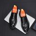 Euro Step Brogue Carved Men's Business Casual British Style Versatile Breathable Genuine Leather Handmade Wedding Shoes_vogvips.com