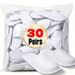 30pairs White Home Guests Travel Hotels Thickened Anti Slip Indoor Disposable Slippers For Women Men_vogvips.com