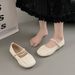 Soft Leather Soft Sole Comfortable Doudou Shoes Female Spring And Autumn Literary Fairy Wind Shallow Mouth Single Shoes Mary Jane Women's Shoes_vogvips.com