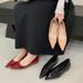 Small Wow Women's French-Inspired Pointed Toe Low Heel Pumps - Soft Leather-Like Slip-On Shoes For Women, Comfortable & Stylish_vogvips.com