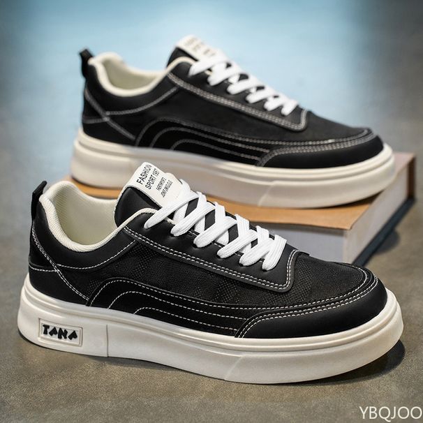 Summer Men's New Breathable Canvas Trendy Versatile Thick Bottom Sports Leisure Simple And Comfortable Board Shoes_vogvips.com