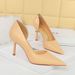 8239-5 Stylish And Skinny Ultra High Heels With Thin Heels, Shallow Mouth Pointed Side Hollow Out Lacquer Snake Pattern_vogvips.com