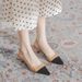 9560-1 French Mid-Heel Pointed Toe Backless Thin Heel Sandals For Women Summer Small Fragrance Style Color-Block High_vogvips.com